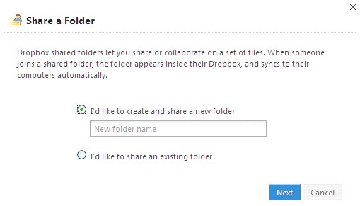 Share a Folder