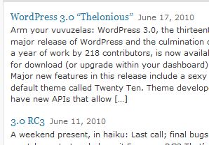 WordPress 3.0 Release